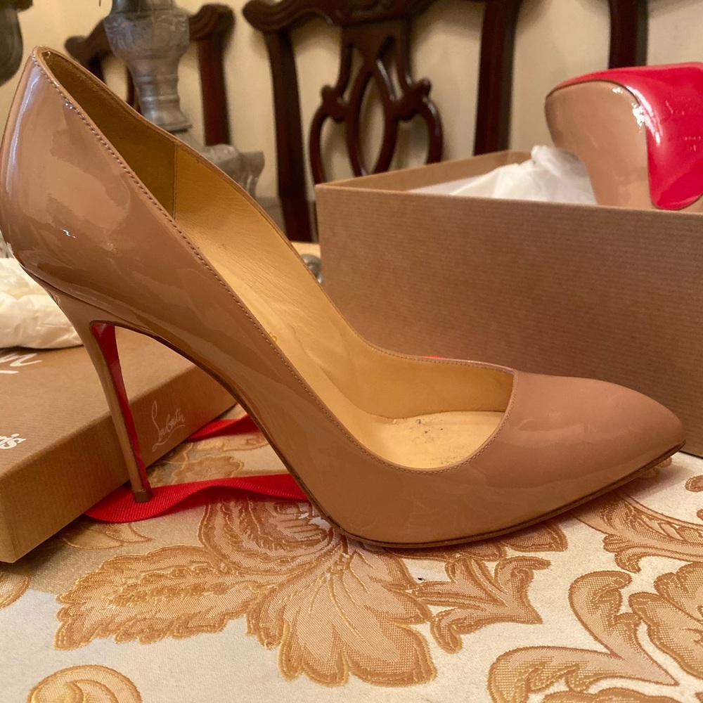 Christian Louboutin  Corneille 100mm Patent shoes!
